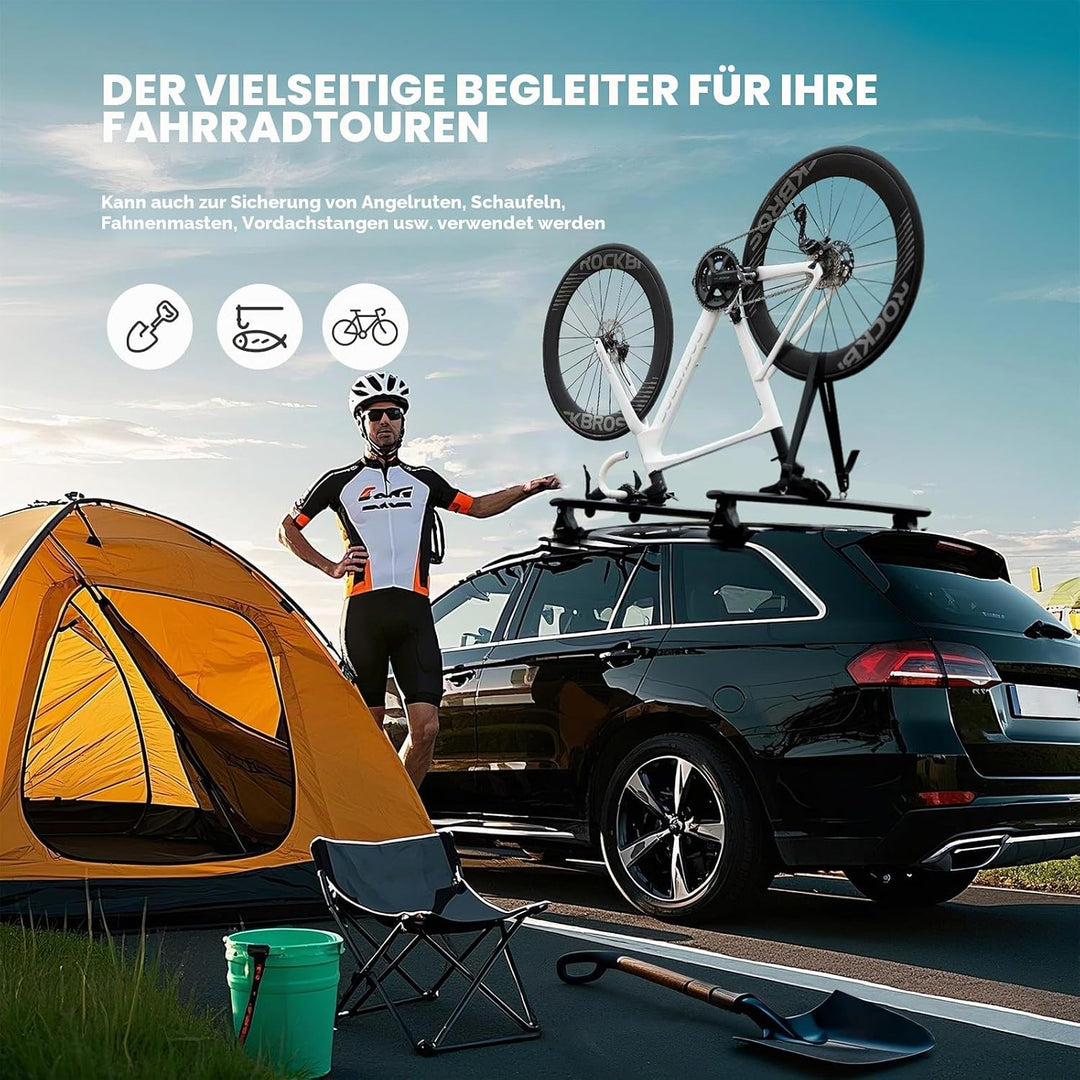 ROCKBROS Fahrradträger Umgekehrte Dachträger für das Auto, mit Gabelhalterung Einfache Installation,