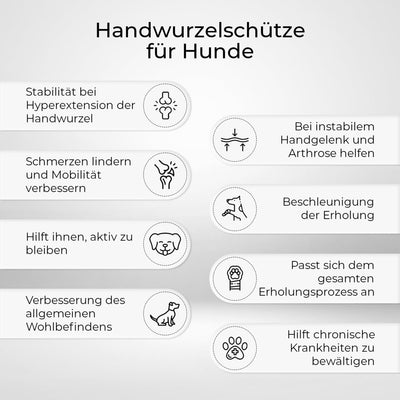 Ortocanis - Karpalbandage für Hunde mit Arthrose, Bandverletzungen, instabilem Karpalgelenk, Grösse