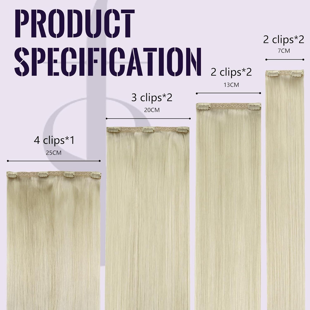 Clip in Extensions Echthaar Blond 40cm 135g 7 Stücke Dick Haare Extension Clip in Echthaar Remy Haar