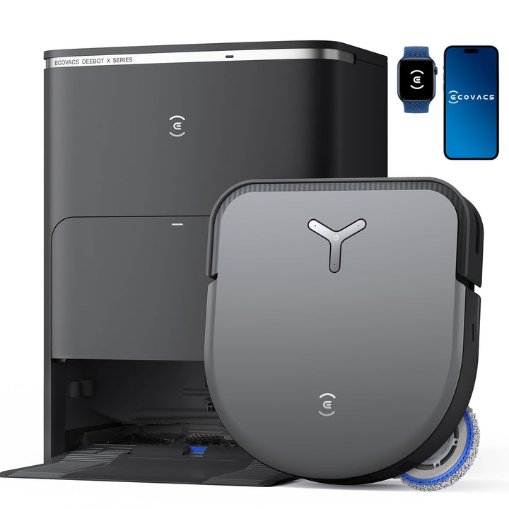 ECOVACS DEEBOT X5 Omni Saugroboter mit Wischfunktion, 12,800Pa Saugkraft, ZeroTangle Technologie, Tr