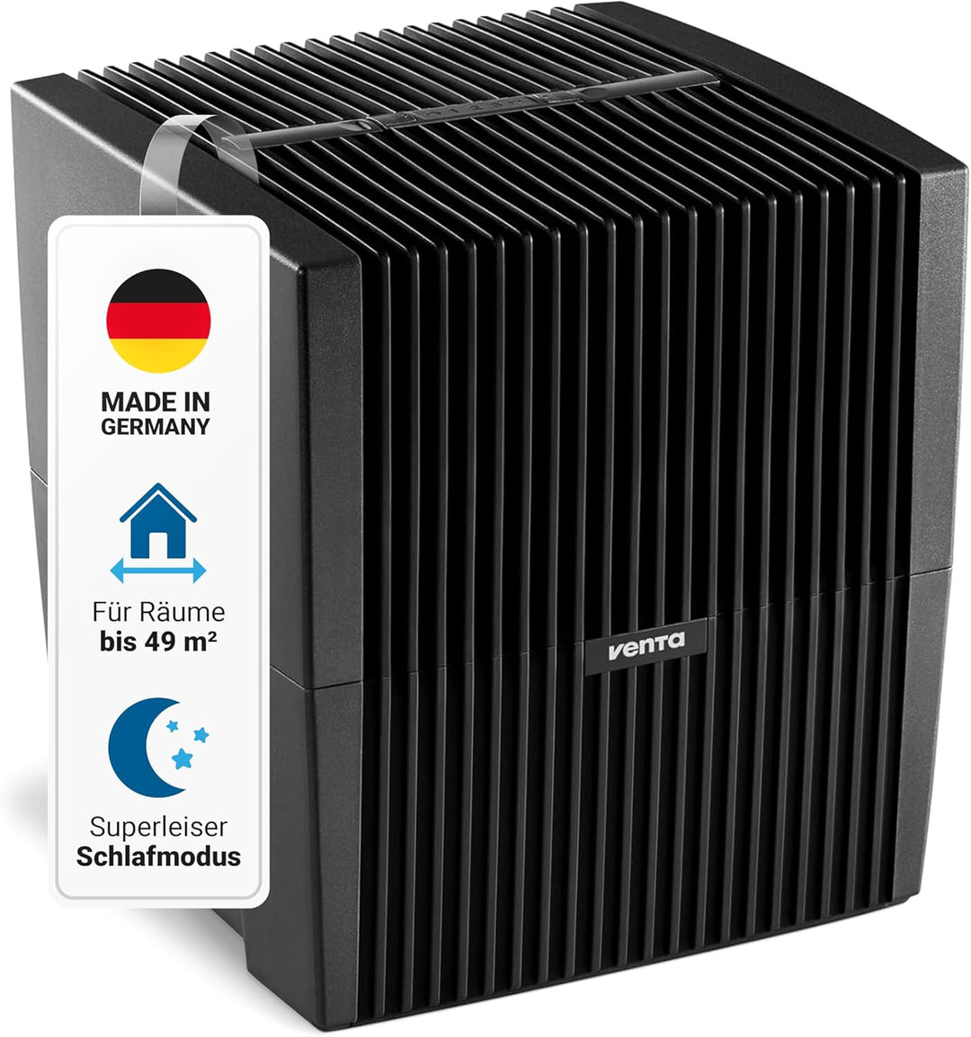 Venta Luftbefeuchter LW25 Classic Original, sehr leise 21 dB(A), energieeffizient 2 Watt, hygienisch