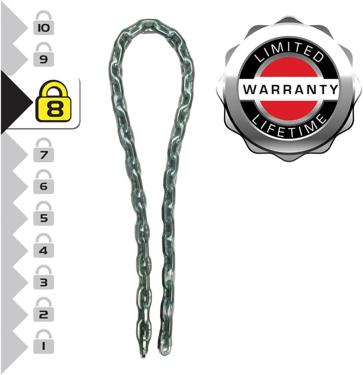 Master Lock 8019EURD Kette aus gehärtetem Stahl, 100 cm x 1 cm 1 m, 1 m