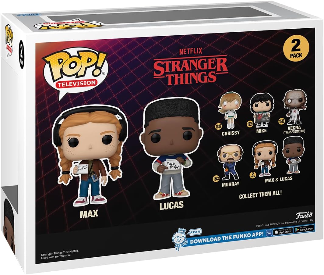 Funko Pop! TV: ST - Max Mayfield & Lucas 2PK - Aka Max - Stranger Things - Vinyl-Sammelfigur - Gesch