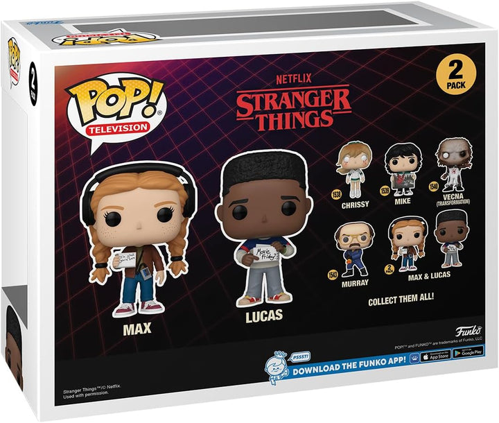 Funko Pop! TV: ST - Max Mayfield & Lucas 2PK - Aka Max - Stranger Things - Vinyl-Sammelfigur - Gesch