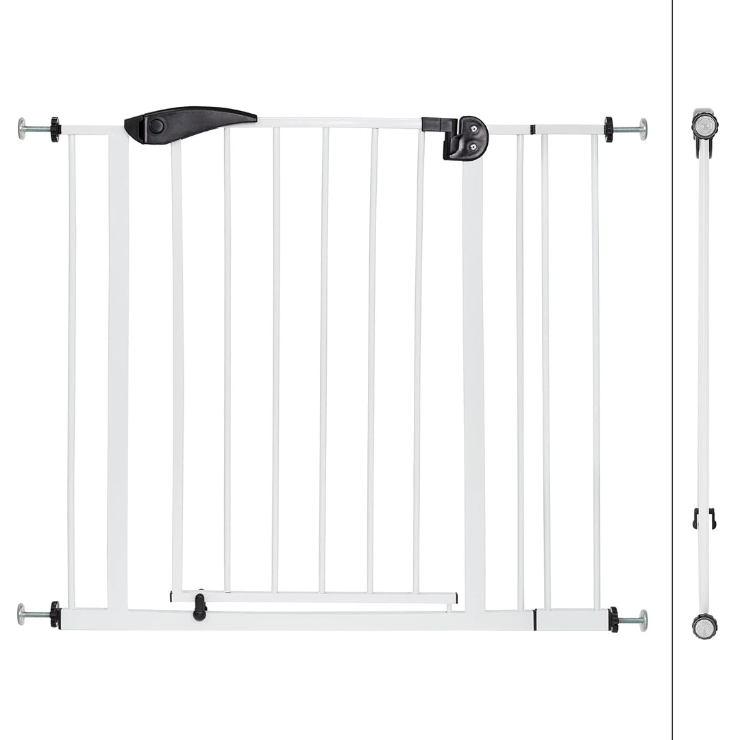 ECD Germany Türschutzgitter für Kinder, Hunde und Katzen, 85-95cm inkl. 10cm Verlängerung, ohne Bohr