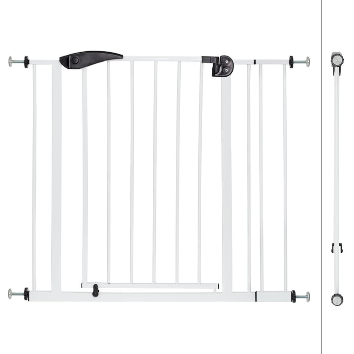 ECD Germany Türschutzgitter für Kinder, Hunde und Katzen, 85-95cm inkl. 10cm Verlängerung, ohne Bohr