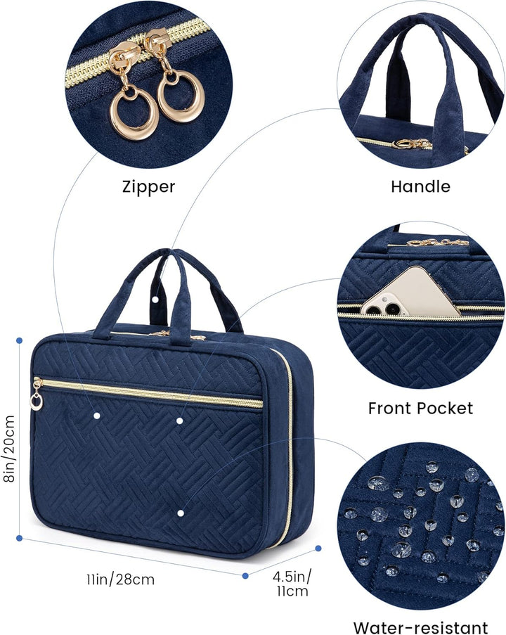 Kulturtasche Damen LOVEVOOK wasserdichte Kulturbeutel zum Aufhängen Faltbare Waschtasche Kosmetiktas
