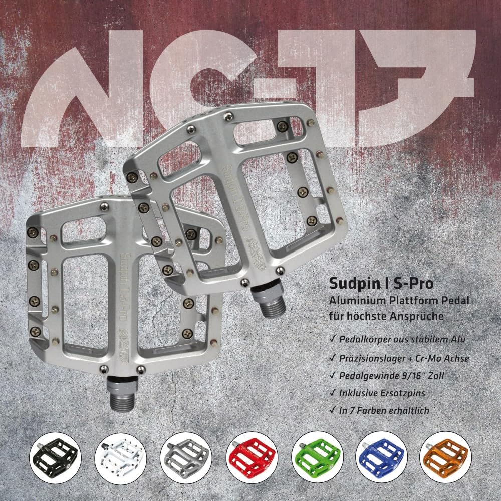 NC-17 Sudpin I S-Pro Aluminium Plattform Pedale / Mountainbike Pedal / BMX Pedal / Präzisionslager +