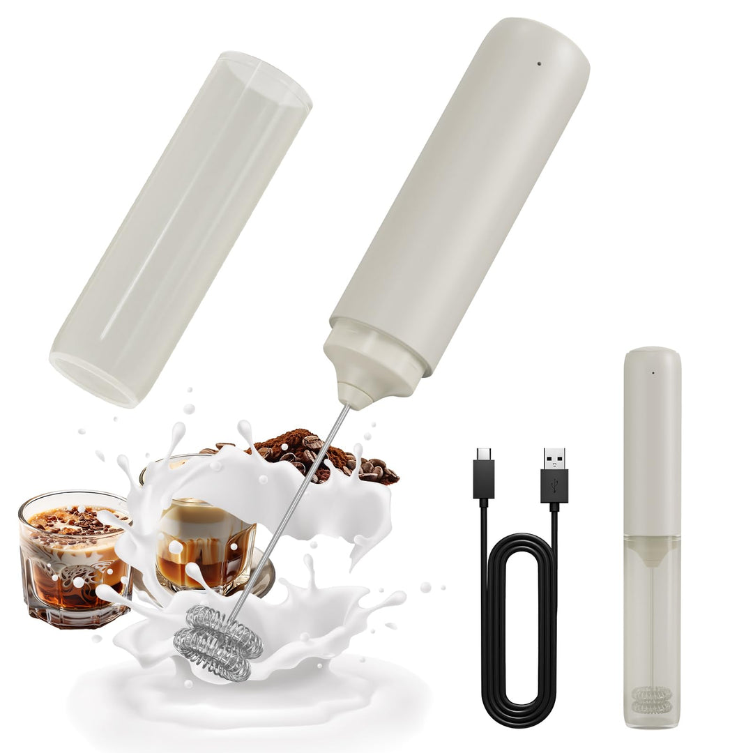 CIRCLE JOY Wiederaufladbarer Milchaufschäumer Handheld, Elektrischer Kaffee-Aufschäumer, Tragbarer H