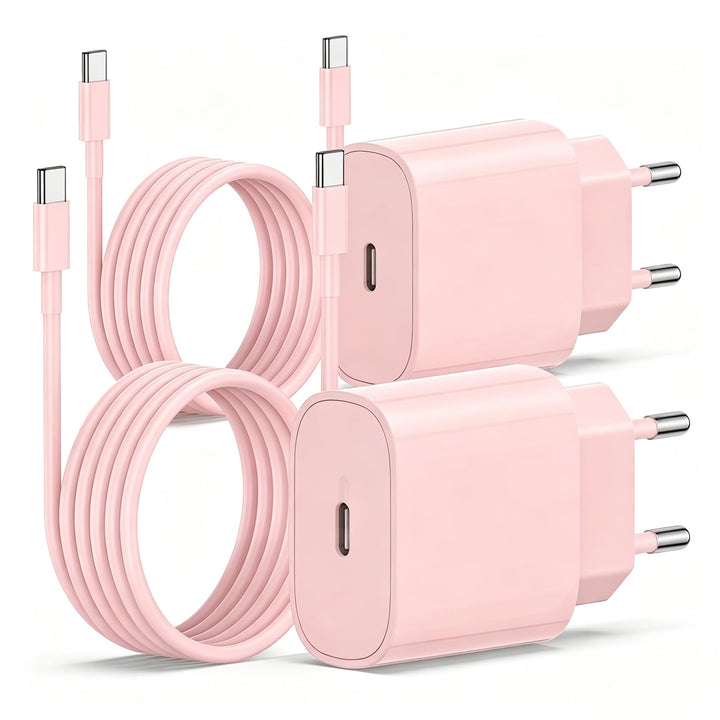2Pack USB C Ladegerät Ladekabel für iPhone 17/17 Pro/16 Pro Max/15 Pro/15 Plus, iPad, MacBook, Samsu