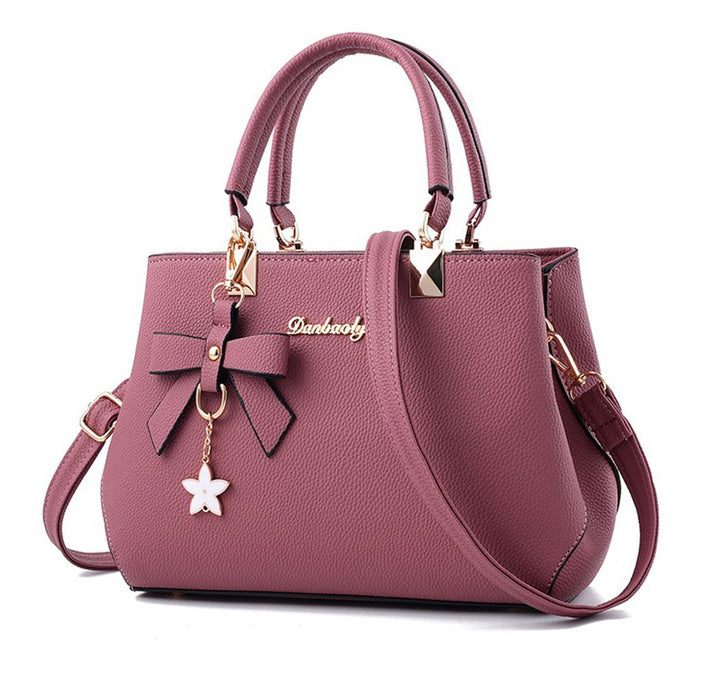 Dreubea Womens Handbag Tote Shoulder Purse Leather Crossbody Bag Gummi Pink, Rosa