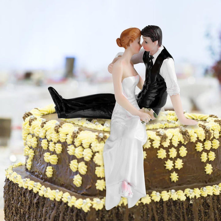Brautpaar Liebespaar Figuren, Hochzeitstorte Figuren, Paar Braut und Bräutigam Harz Figur Lustige De