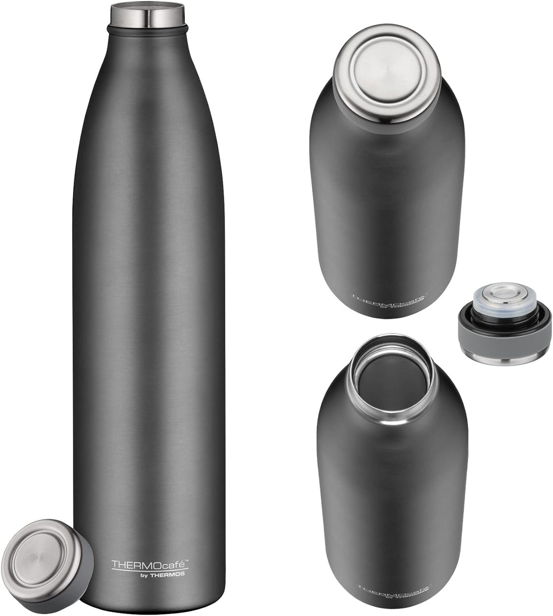 THERMOcafé by THERMOS 4067.234.100 - Thermos da 1 L, resistente alle gassate, in acciaio INOX, color