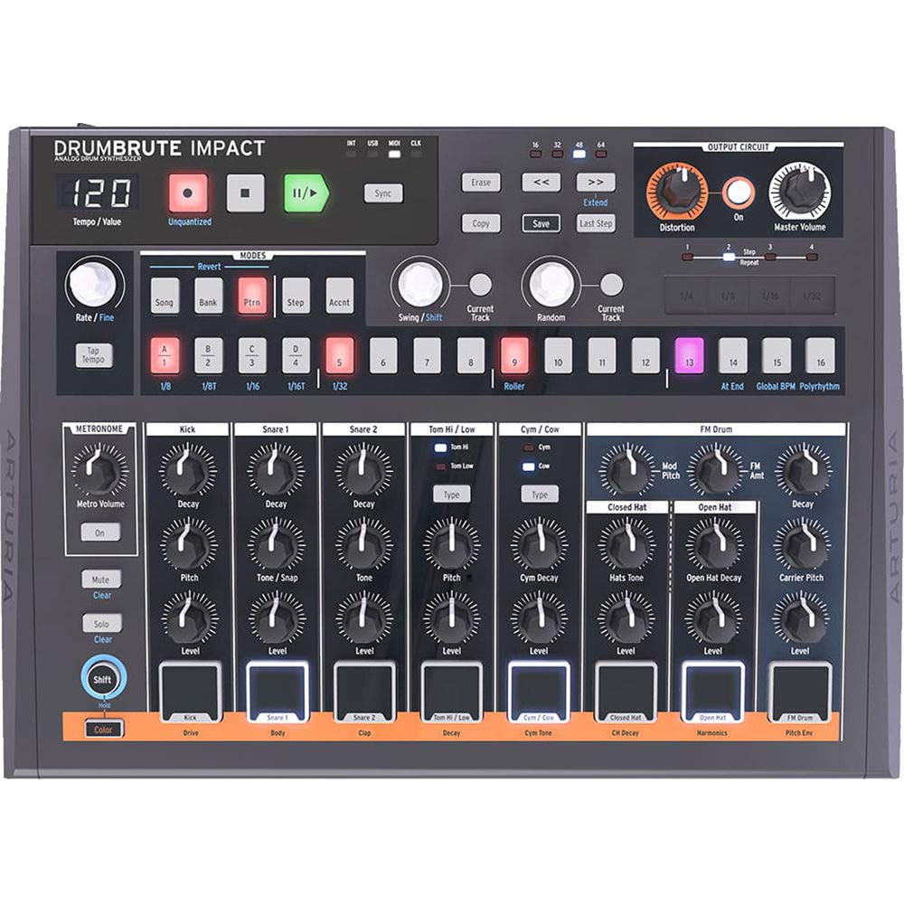 Arturia Drumbrute Impact Analog Trommel Maker Mehrfarbig, Mehrfarbig