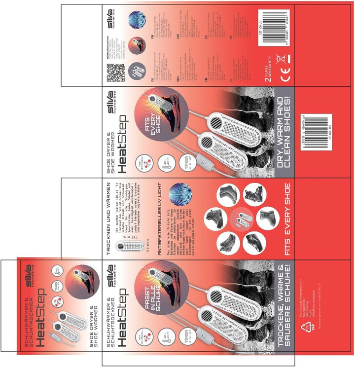 Silva Schneider SST 100 UV Schuhtrockner mit UV-Licht – Schuhwärmer & Desinfektion | Timer 3/6/9 Std