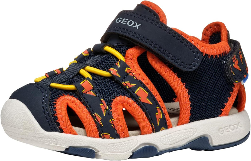 Geox Baby-Jungen Multy Boy B Sandalen, Navy Orange