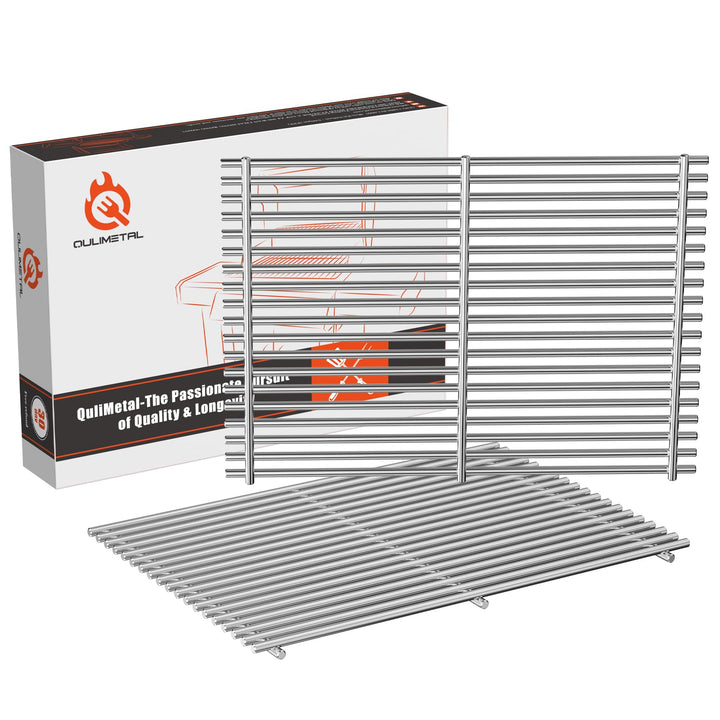 QuliMetal 47,6 x 33,7cm Edelstahl Grillroste 66095 für Weber Genesis II E-310, Genesis II LX E-340/S