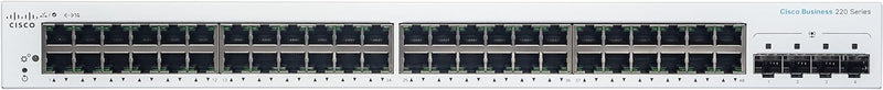 Cisco Business CBS220-48T-4G Smart Switch | 48 GE-Ports | 4x1G SFP | 3 Jahre eingeschränkte Hardware
