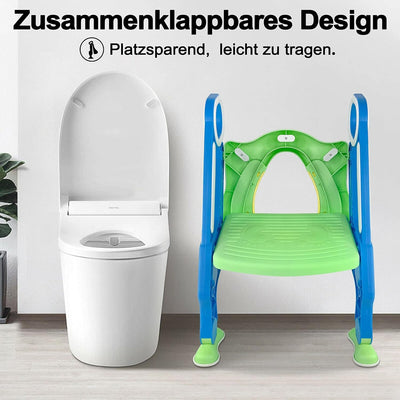 YRHome toilettensitz kinder toilettentrainer mit verstellbarer Treppe Klappbarer Toilettensitz Mit e