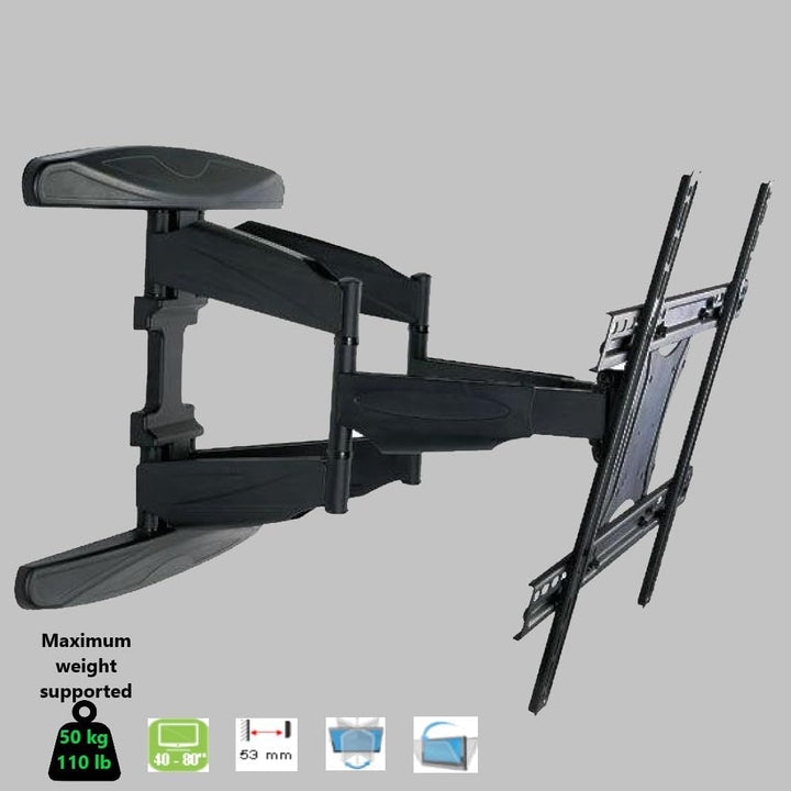Slim Support Lcd/Led 40-80" Black 40"-80" fino a 496 mm Schwarz, 40"-80" fino a 496 mm Schwarz