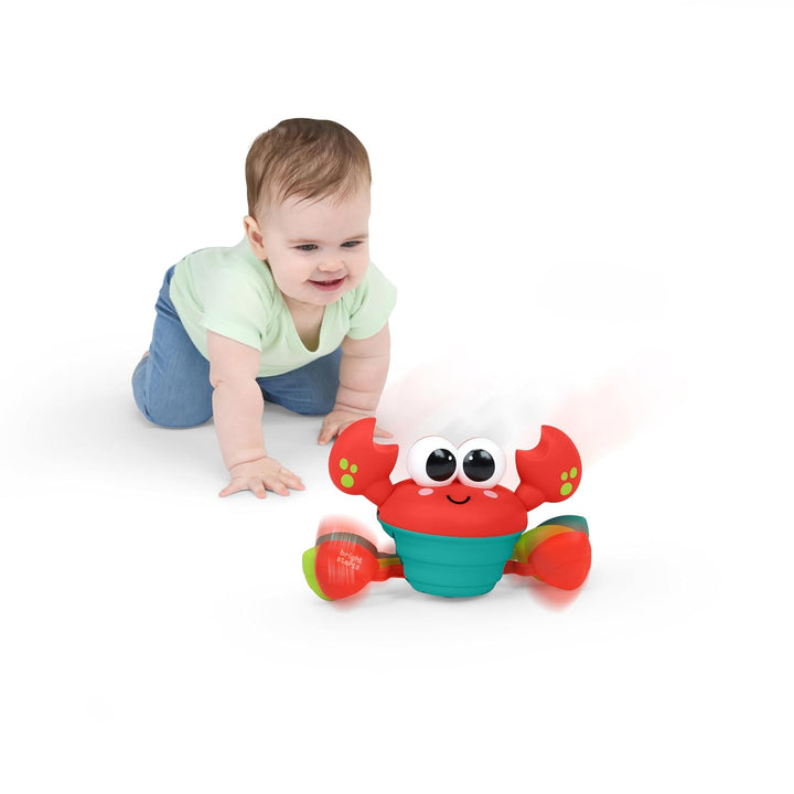 Bright Starts Rockin’ Crawling Crab, Krabbe Baby Spielzeug, Interaktives Krabbelspielzeug mit Musik
