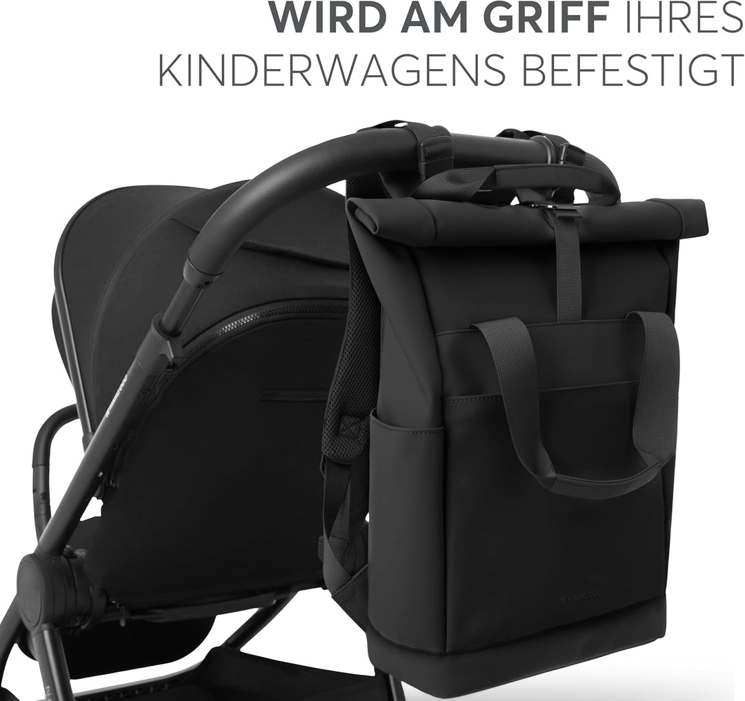 kikka boo CERISE Wickelrucksack, Mommy Bag, Kinderwagenbefestigungen, Grosse Kapazität, Tragbare Wic
