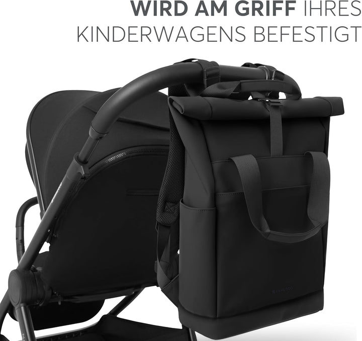 kikka boo CERISE Wickelrucksack, Mommy Bag, Kinderwagenbefestigungen, Grosse Kapazität, Tragbare Wic