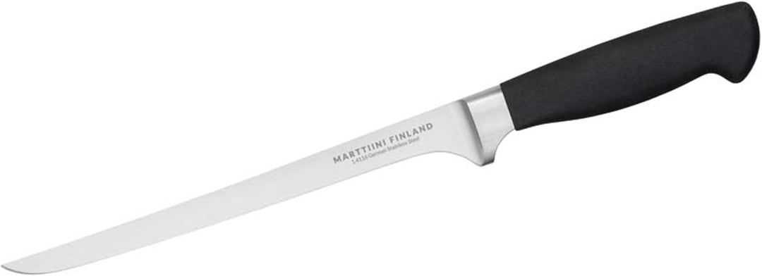 Marttiini Filetiermesser, Stahl 1.4116, geschmiedet, satinierte Klinge, Santoprene-Griff