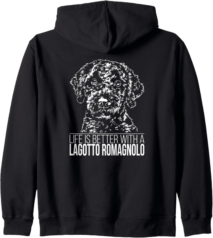Lagotto Romagnolo life is better Hund Hundespruch Kapuzenjacke
