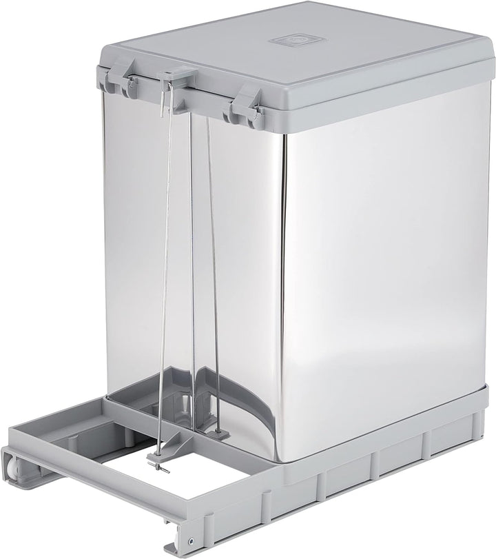 ELLETIPI Tower pai609/1 ausziehbarer Abfalleimer Automatische für Base, Kunststoff und Stahl, Grau,