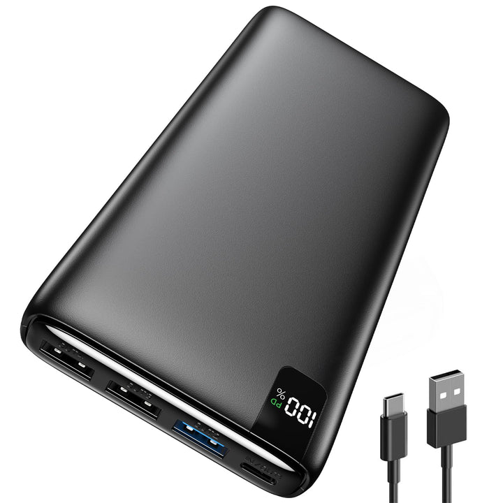 A ADDTOP Power Bank 20000mAh - 22,5W Schnellladefunktion Powerbank mit 4 Ausgängen, Externe Handyakk
