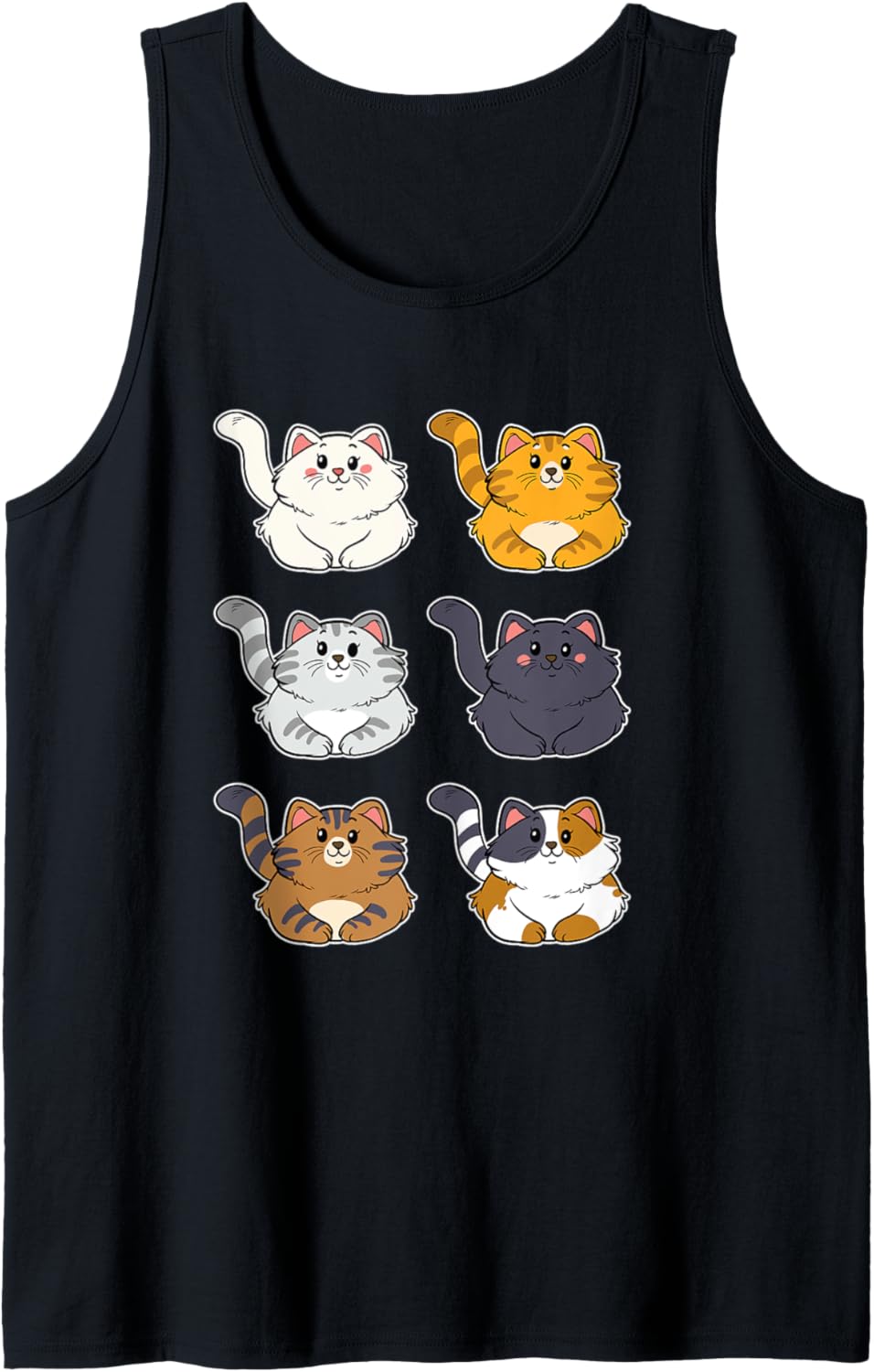 Niedliche Katzen Sammlung Schnurren Getigerte Katze Miau Tank Top