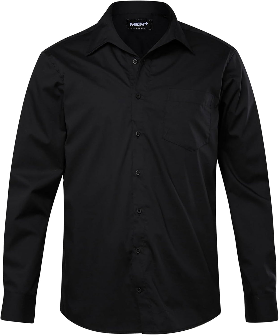 Men Plus Herren Hemd 5XL Schwarz, 5XL Schwarz