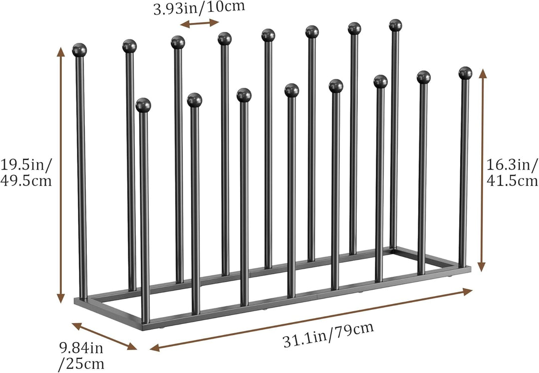pickpiff Schuhregal Stehend Metall Schwarz - 49.5cm Freistehende Stiefelhalter, Stiefelspanner für S