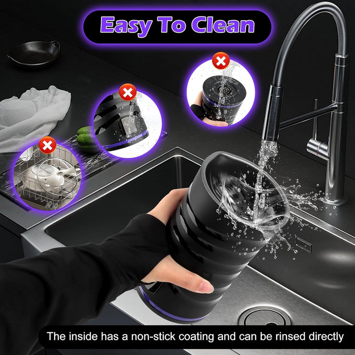 Milchaufschäumer Elektrisch, 4-in-1 Milchschäumer Elektrisch für Heisser und Kalter Milchschaum, Ele