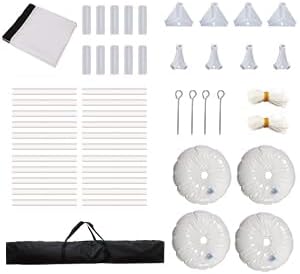 Projektion Leinwand mit Stand 150 Zoll Tragbar Leinwand Beamer 16:9 HD 4K Premium knitterfreier Lein