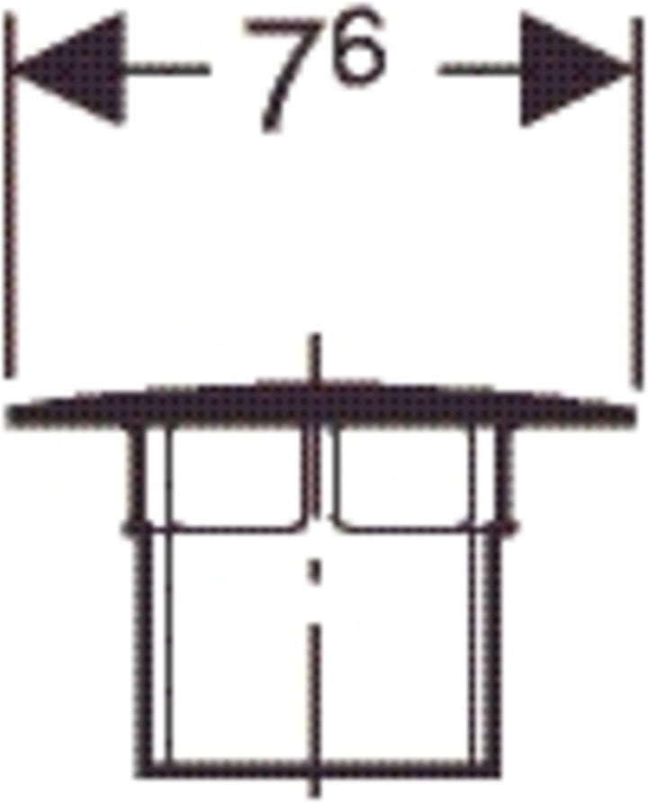 Geberit Strebenkappe Geberit Ventil mit Stopfen: Chrom glänzend (240.750.21.1)