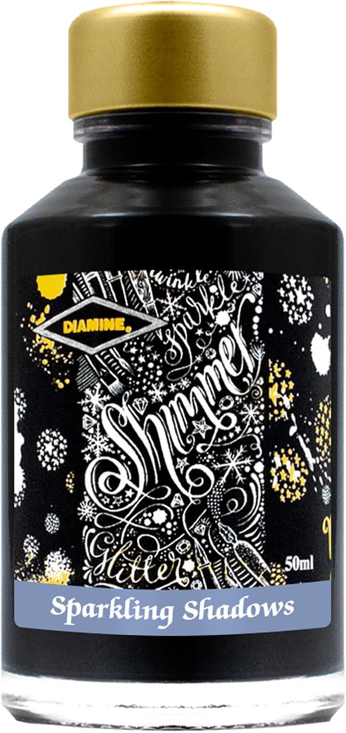Diamine Shimmer Ink,Sparkling Shadows,Tinte,Schreibtinte im Tintenglas,50 ml