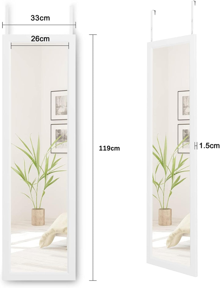 Dripex Wandspiegel 33x119cm Spiegel unbrechbarer Garderobenspiegel Flurspiegel höhenverstellbarer Hä