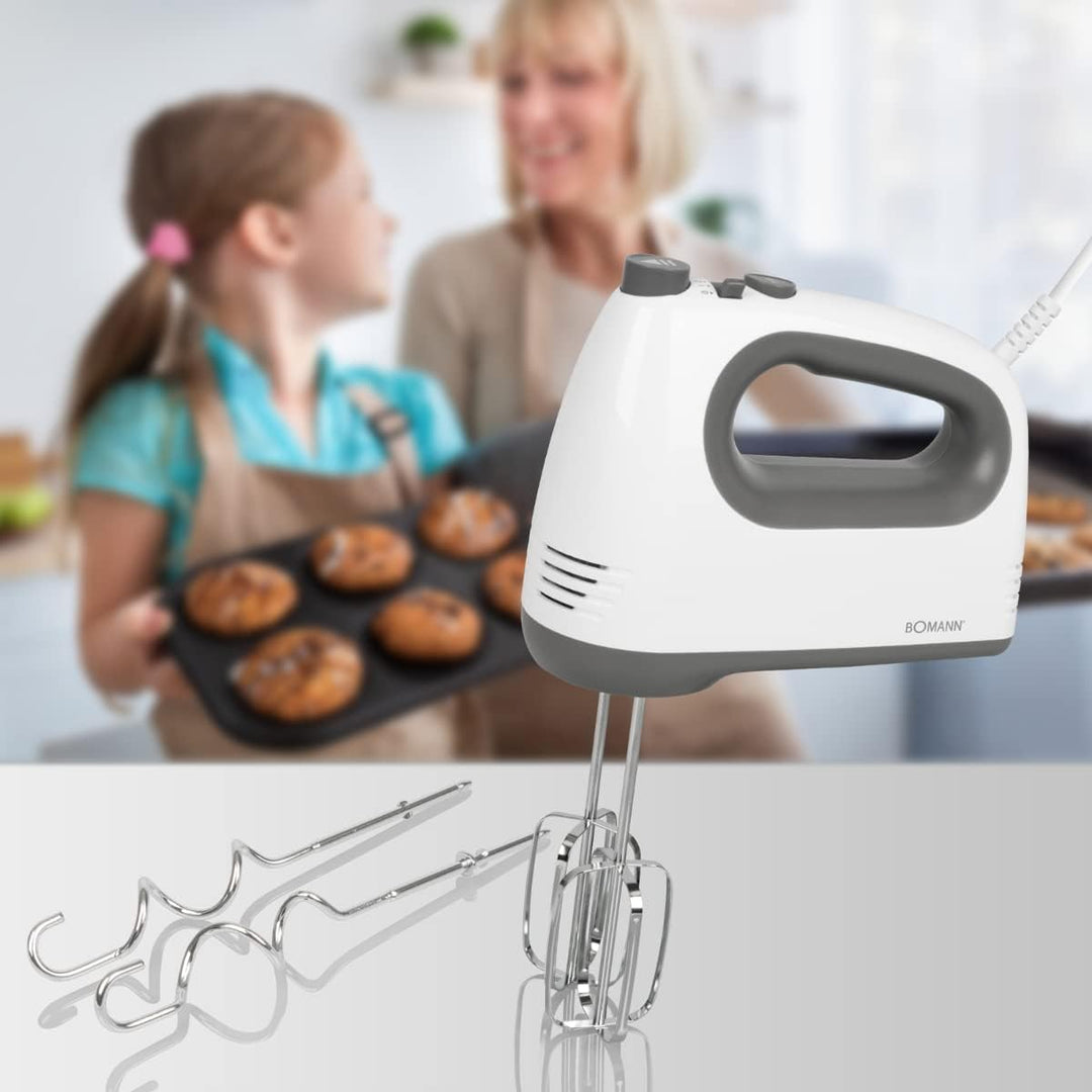 Bomann® Mixer | kraftvoller 400 Watt-Motor | Handmixer | Turbostufe & 5 Geschwindigkeitsstufen | Han