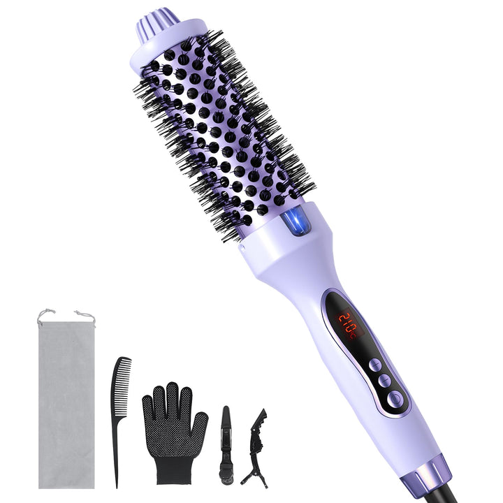 Thermobürste, Thermal Brush Ionische Lockenbürste Erhitzt zur Erzeugung Natürlicher Locken, Haarglät