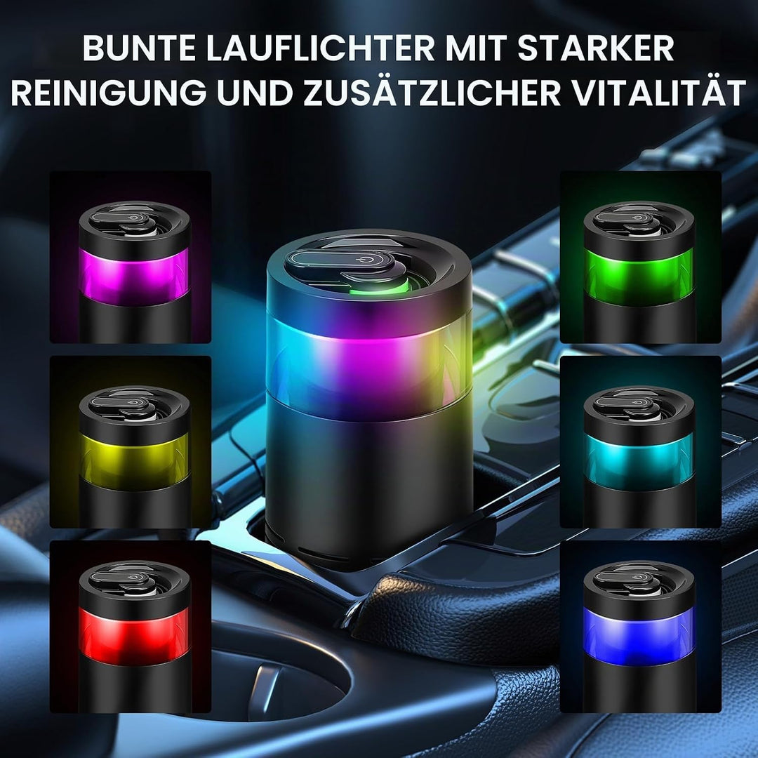 Auto Luftreiniger mit HEPA &amp; Aktivkohlefilter, 500W Ionisierer gegen unangenehme Gerüche, Rauch, für