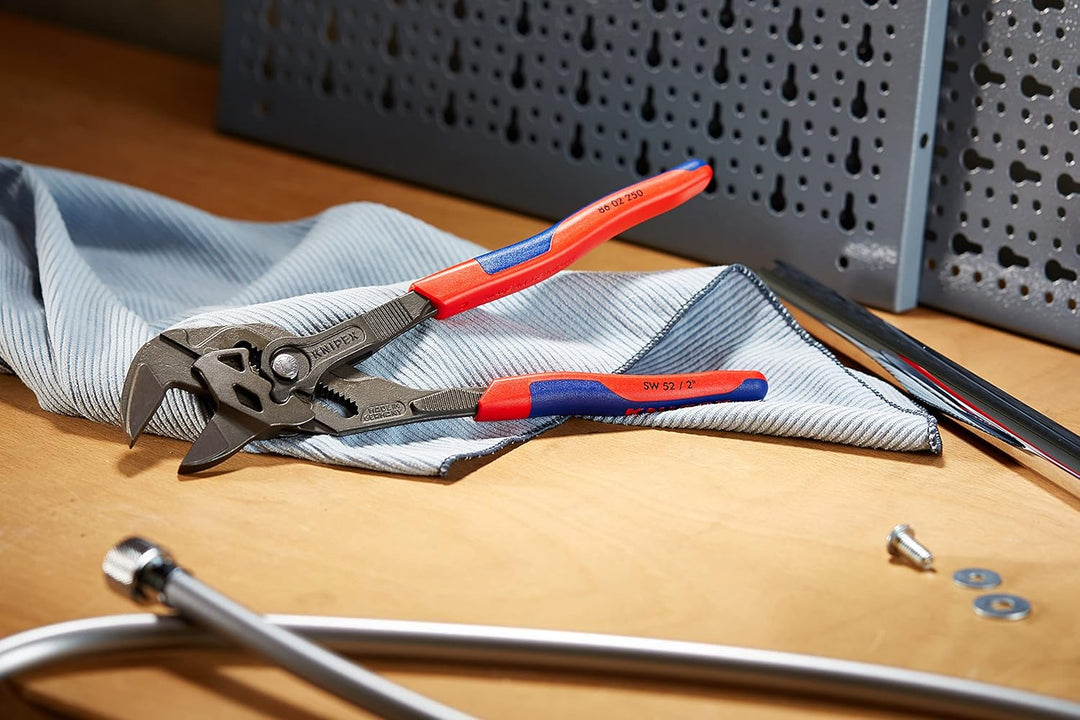 KNIPEX Zangenschlüssel, Multi-Schraubenschlüssel, Chrom-Vanadium, atramentiert, mit 2K-Griffen, 250