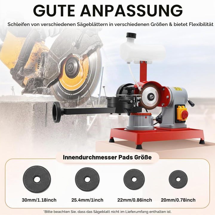 MINRS 370W Schärfmaschine Sägeblatt Kreissägeblatt Schärfgerät für 80-700mm Sägeblätter Sägeblattsch