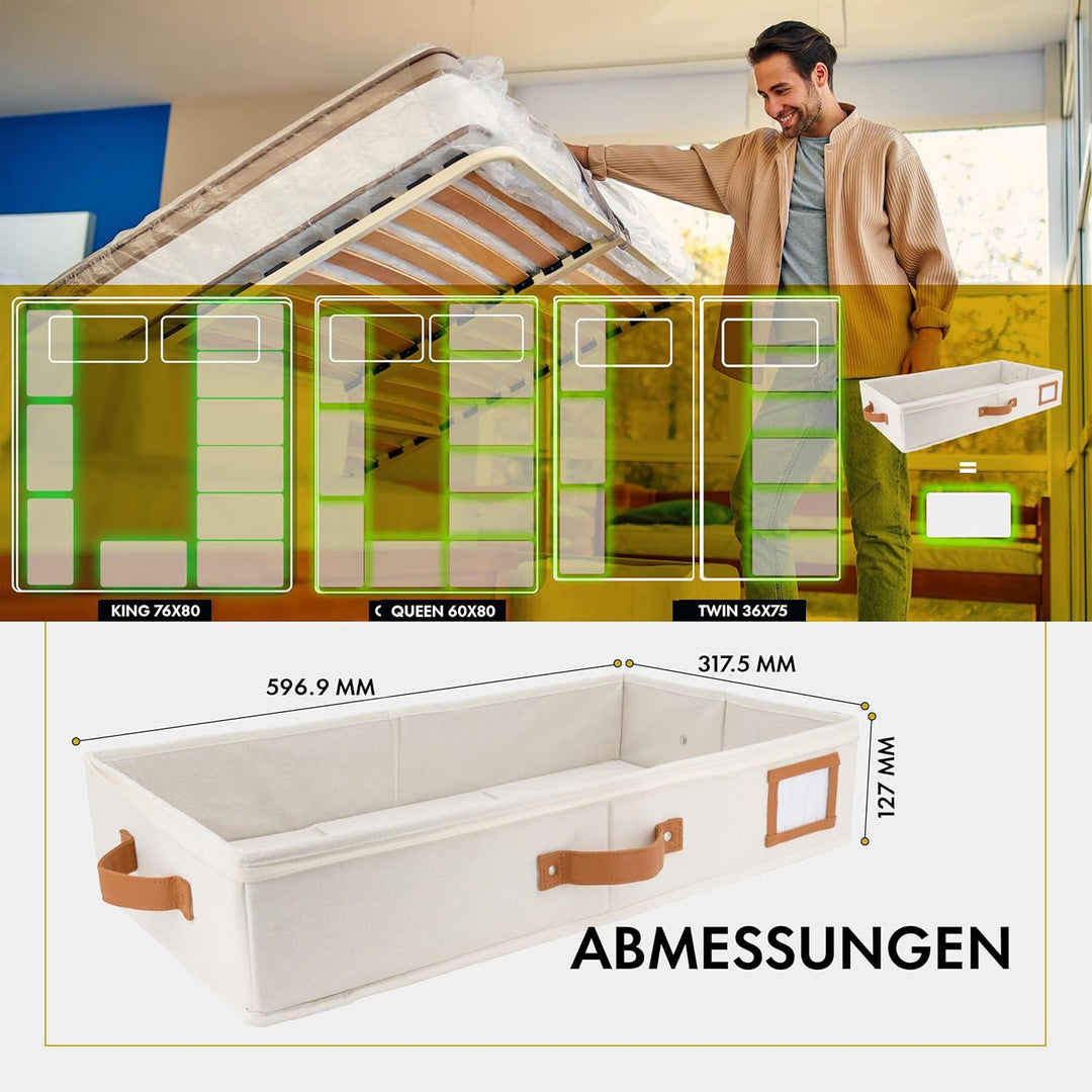 HOMELUX THEORY Unterbett-Aufbewahrungsbehälter, Schlafzimmer unter dem Bett, Schublade, Organizer mi