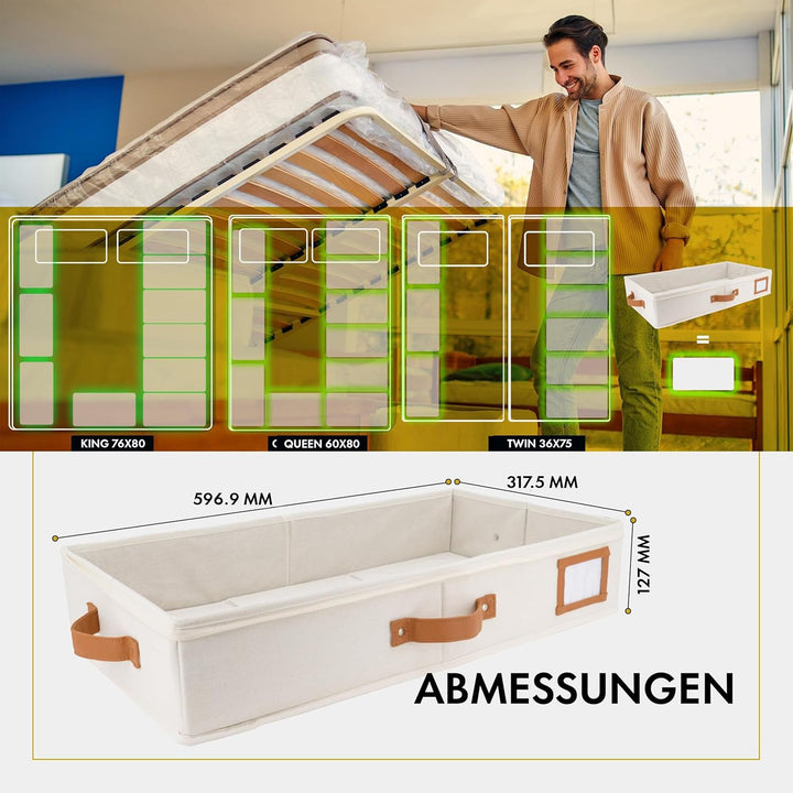 HOMELUX THEORY Unterbett-Aufbewahrungsbehälter, Schlafzimmer unter dem Bett, Schublade, Organizer mi
