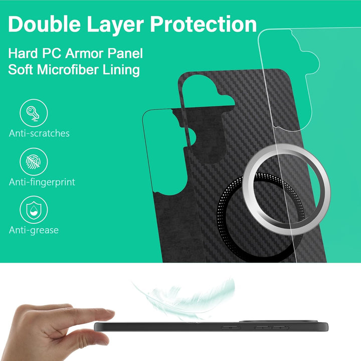 ONES Magnetisch für Samsung Galaxy S25 Ultradünne Hülle, Kompatibel mit MagSafe, Fallschutz in Milit