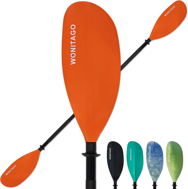 XUXIAKE Kajak Paddels mit Aluminium Schaft und PP Klinge, 210-230 cm, 230-250 cm Einstellbar Doppelp