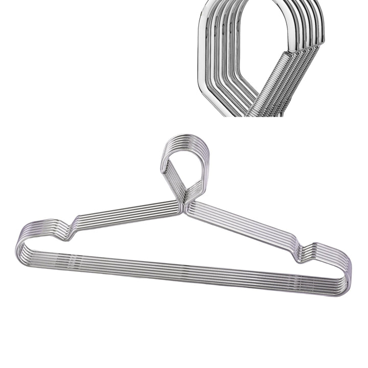 10 Stück 41,9 cm Drahtbügel, 4 mm, abschliessbare Kleiderbügel, Edelstahl, schmal, dünn, strapazierf