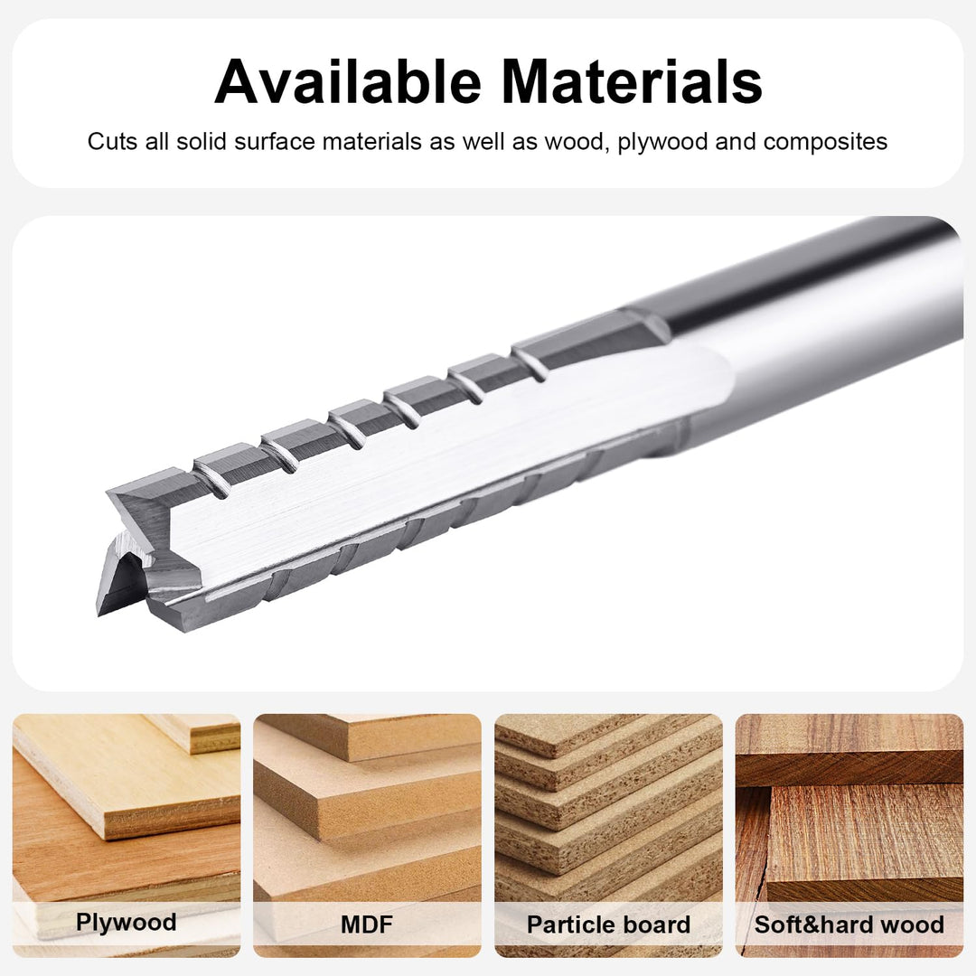 SpeTool 8 mm Schaftdurchmesser Gerader Hartmetall-Fräser mit Wolframkarbidspitze 32 mm Schnittlänge